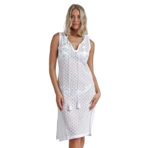 Admas pour femme. Basic Sleeveless Dress white Admas
