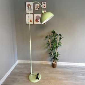 Lampadaire Moderne en M&eacute;tal Menthe Avec T&ecirc;te de Lit Mobile, Culot E27, Lampadaire Moderne Pour Salon ou Chambre