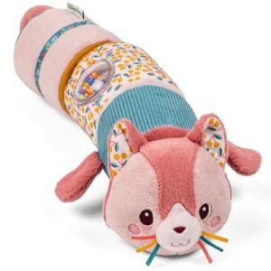 Lilliputiens Jeanne Le Chat - Rouleau Sonore - 4 Hochets - Jeu à Assembler - Rose - 34cm - Dès 6 Mois - 83630