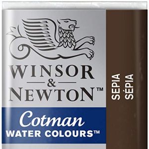 Winsor & Newton 0301696 Cotman Aquarelle Couleur, Viridian, Sépia, 1,9x1,6x1,1 cm