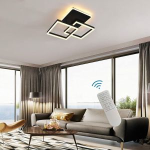 Ganeed - Plafoniera moderna a led Lampada da soffitto quadrata 70W 25 Telecomando dimmerabile Apparecchio di illuminazione a soffitto per montaggio a