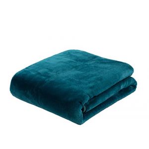 Gözze Cashmere Feeling Couverture, Polyester, Pétrole, 180 x 220 cm