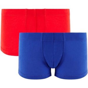 Pomm'Poire Boxers Lot de 2 boxers boy rouge bleu Cool Plain by Djemb&eacute; - Couleur 4 ans - Taille Multicolore