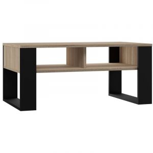 Table basse moderne 2P, CHÊNE SONOMA NOIR