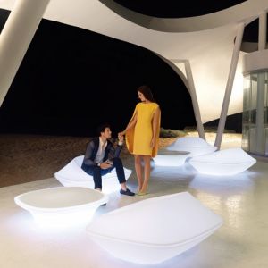 Image de Vondom Ufo Laque Fauteuil Blanc Laque