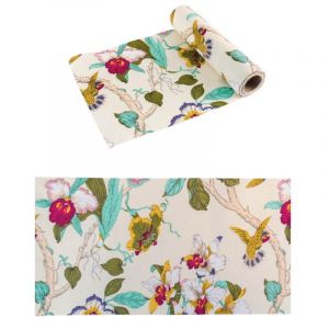 C min de table en lin Oiseaux tropicaux
