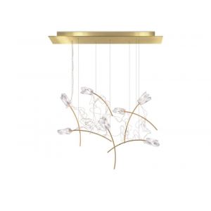 Slamp Tulip 7 suspension LED prisme/laiton ang