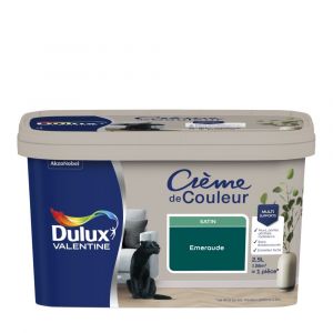 Image de Dulux Valentine Peinture Crème De Couleur satin émeraude 2 5L