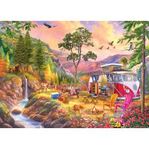 Eurographics Puzzle 1000 pièces : Bus VW - Le paradis des campeurs