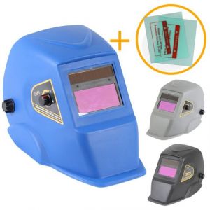 Image de Linxor Masque de soudure Automatique 9 à 13 DIN + 2 verres de protection offerts / Bleu -