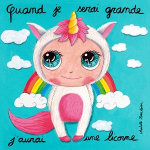 Image de Label'tour Tableau - Licorne - 15x15