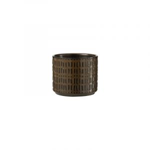 Jolipa Cache-pot en céramique noir 17x17x15 cm