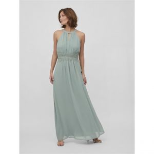 Robe longueur maxi dentelle féminine vert Nea