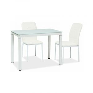 Signal Tables & bureaux - Table 4 personnes - Galant - 100 x 60 x 75 cm - Blanc