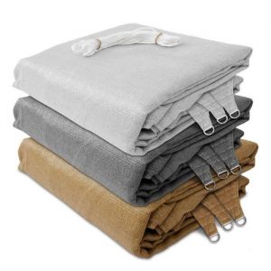 Voile d'ombrage respirant triangulaire, 3,6 x 3,6 x 5,1 m, blanc