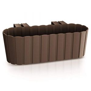 Prosperplast Boardee Hook Jardini&egrave;re de balcon 4,9 l 383 x 212 x 130 mm Marron