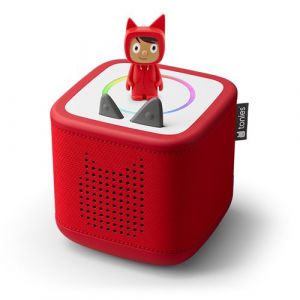 Tonies Toniebox 2 Boite à Histoire pour Enfant, Musiques et Jeux 1 à 9 Ans, Ecoute, Apprends, Joue, Robuste & Facile à Utiliser, 1 Figurine Rubie, Rouge Coquelicot