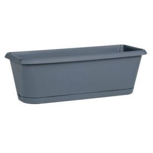 Chorus - Jardiniere & plateau clips&eacute; contenance 9,45 L gris anthracite