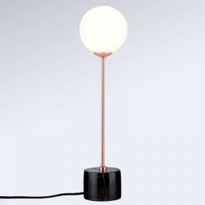 Paulmann Lampe à poser NEORDIC MOA - 10W - G9 - 230V - Noir/cuivre - Marbre - Dimmable - Sans ampoule - Avec connecteur de câble