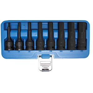 BGS Jeu de douilles à embouts à choc 12,5 mm (1/2-) six pans intérieurs 5 - 19 mm 8 pièces