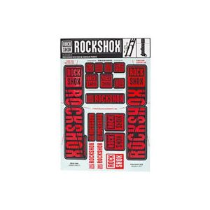 Rockshox Kit stickers pour fourche 35 mm rouge