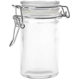 Bocal en verre transparent avec joint blanc - PETIT BOCAL VERRE JOINT BLANC 6.5CL X12