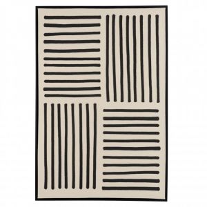 Macabane Homer - D&eacute;coration murale a - 83x123cm lignes abstraites, cadre noir