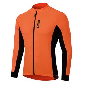 MEETWEE Rl3 Maillot de Cyclisme, Orange à Manches Longues, s Homme
