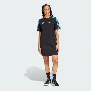 Adidas Femme Mercedes - AMG Petronas Formula One Team DNA Tee Dress Women, Black/White, L