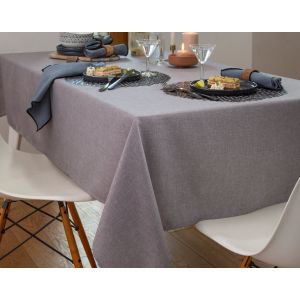 Nappe rectangulaire 180x240 grise en polyester