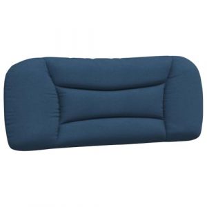 VidaXL Coussin de t&ecirc;te de lit bleu 100 cm tissu