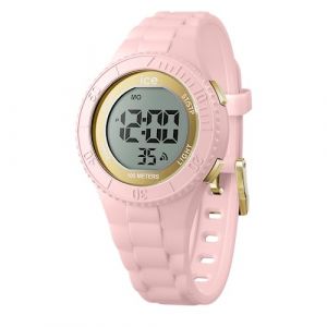 ICE-WATCH - Ice Digit Pink Lady Gold - Montre Rose pour Fille avec Bracelet en Plastique - 021608 (Small)