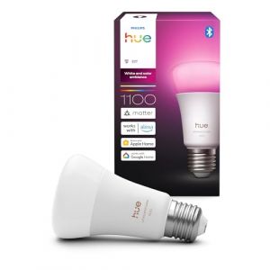 Philips Hue Ampoule LED connectée A60, White and color, Culot E27, 8,1 W, Spectre complet 1000-2000 K, 1100 lumens, Intensité variable, Compatible avec Alexa, Google Assistant et Apple Home, pack de 1