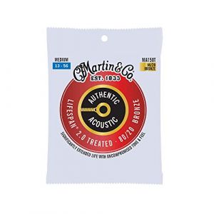 C.F. Martin & Company Strings StringsMA150T AUTHENTIC LIFESPAN 2.0 Treated 80/20 Bronze Medium 13/56