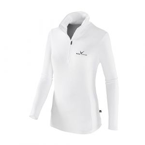 Black Crevice BCR218532 Pull de ski en polaire col roul&eacute;-femme-Blanc (Blanc/Noir)-46 EU