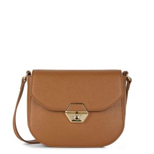 Image de Lancaster Sac besace Delphino en cuir Beige