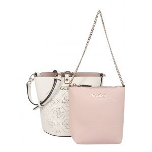 Guess Amara Kasinta Bucket Bag White [179674] - sac &agrave; &eacute;paule bandouli&egrave;re sacoche