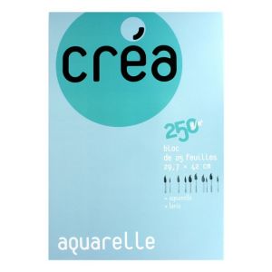 Papier aquarelle - 250 g/m&sup2; - A3 - 25 feuilles