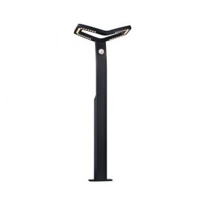 Borne lumineuse LED Alara Détecteur de mouvement crépusculaire (IR) IP44 carré 665 mm 3000K 10W 450lm 230V Anthracite Métal