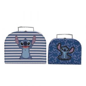 Ensemble de valise de caractéristique de caractères de point d'icône Disney de 2 boîtes de rangement avec poignées