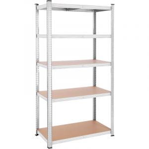 Songmics Rayonnage &Eacute;tag&egrave;re &Agrave; 5 Niveaux 200 X 100 X 50cm - Argent