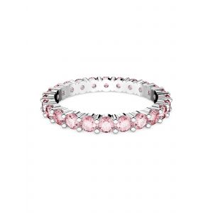 Image de Swarovski Bague Matrix, Coupe ronde, Rose, Métal rhodié Rose - Couleur Rose - Taille S