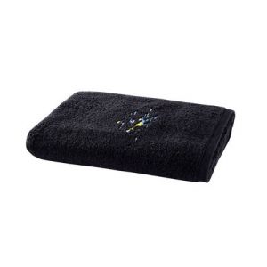 Anne de Solène DRAP DE DOUCHE Piscine Noir - Couleur Noir - Taille 70 x 140 cm