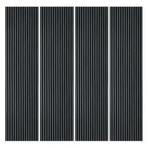 4 x panneau insonorisant décoratif 240x60cm en bois d'ébène Kover-E