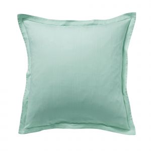 Taie volant 50x70 bleu céladon en coton