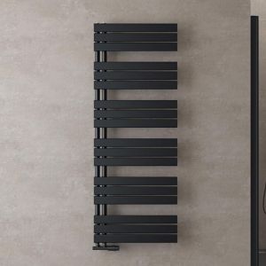 Doporro Radiateur de Salle de Bain Sèche-Serviette 159x60cm Radiateur à Eau Chaude Gris Noir Sèche-Serviettes Design FN