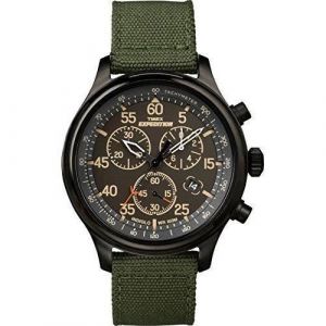 Timex Expedition Montre chronographe pour homme avec bracelet en tissu 43 mm TW4B10300
