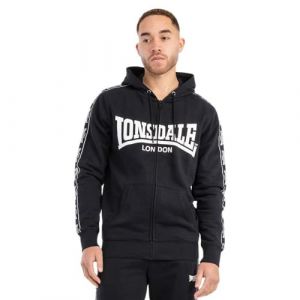Lonsdale Bigton Black/White - Sweat Zipp&eacute; - noir - XL - 60% coton, 40% polyester,Transpirer