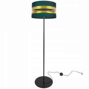 Lampadaire Doré Abat-Jour Couleurs Vert Bouteille