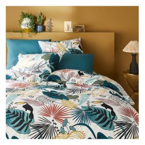 Housse de couette percale coton, Macara Jungle Multicolore Couleur Multicolore Taille 200 x 200 cm